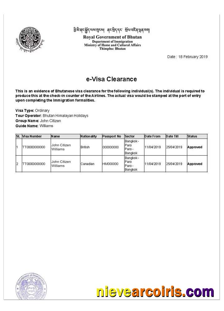 BHUTAN e-visa